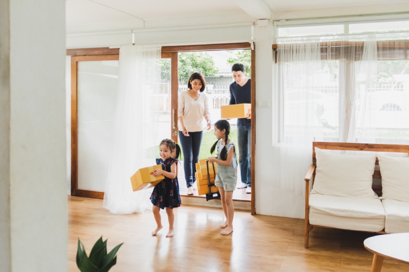 Family moving into home